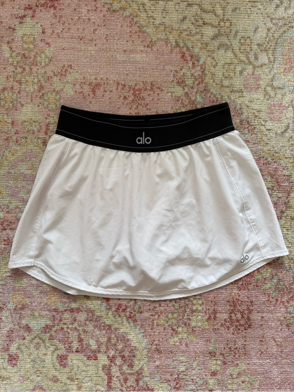 ALO Yoga Match Point Tennis Skirt - White, Size S